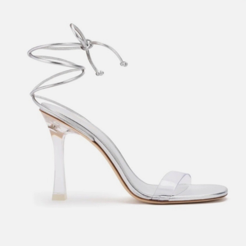 Larroude Gloria Silver Heels